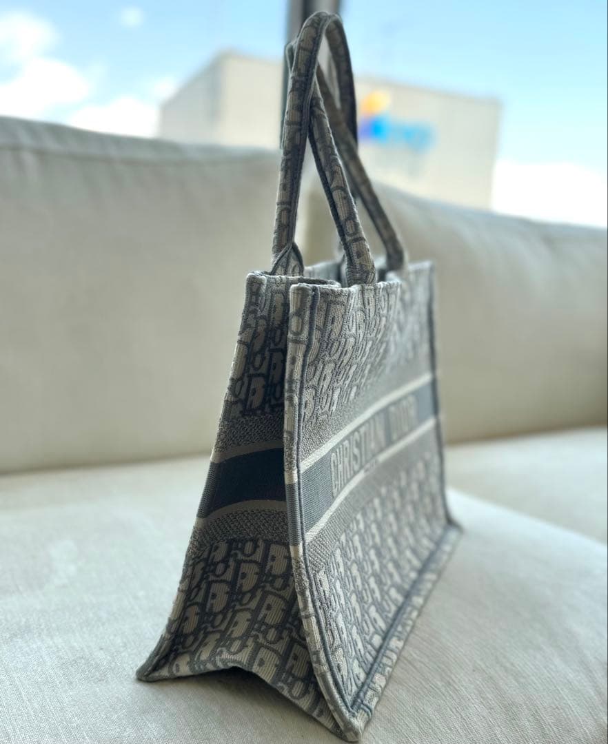 CHRISTIAN DIOR グレー トートバッグ