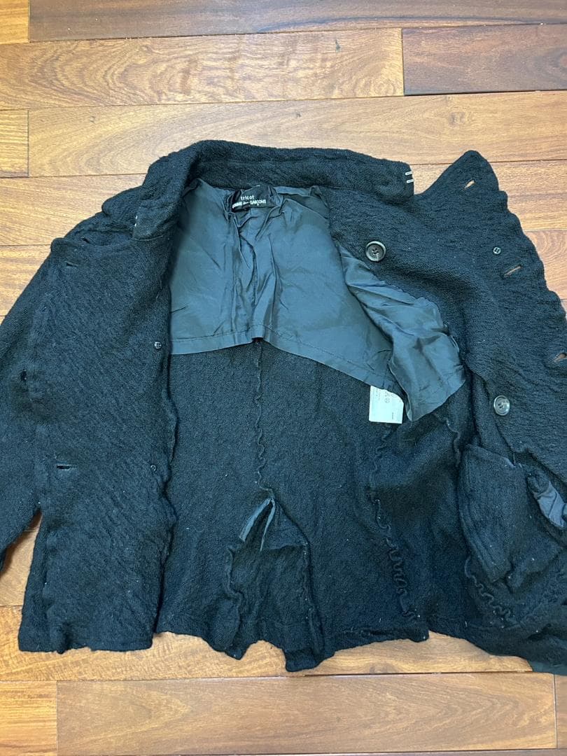 トリココムデギャルソン 縮絨ライダースジャケット タオ