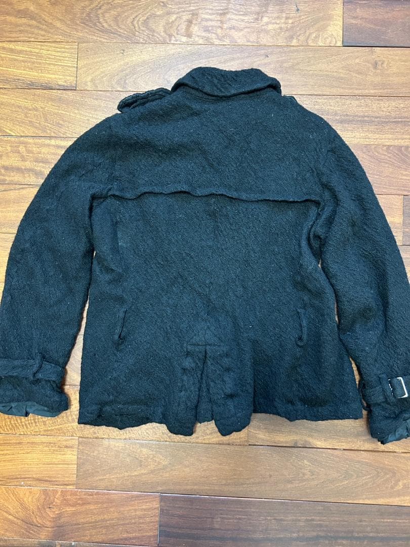 トリココムデギャルソン 縮絨ライダースジャケット タオ