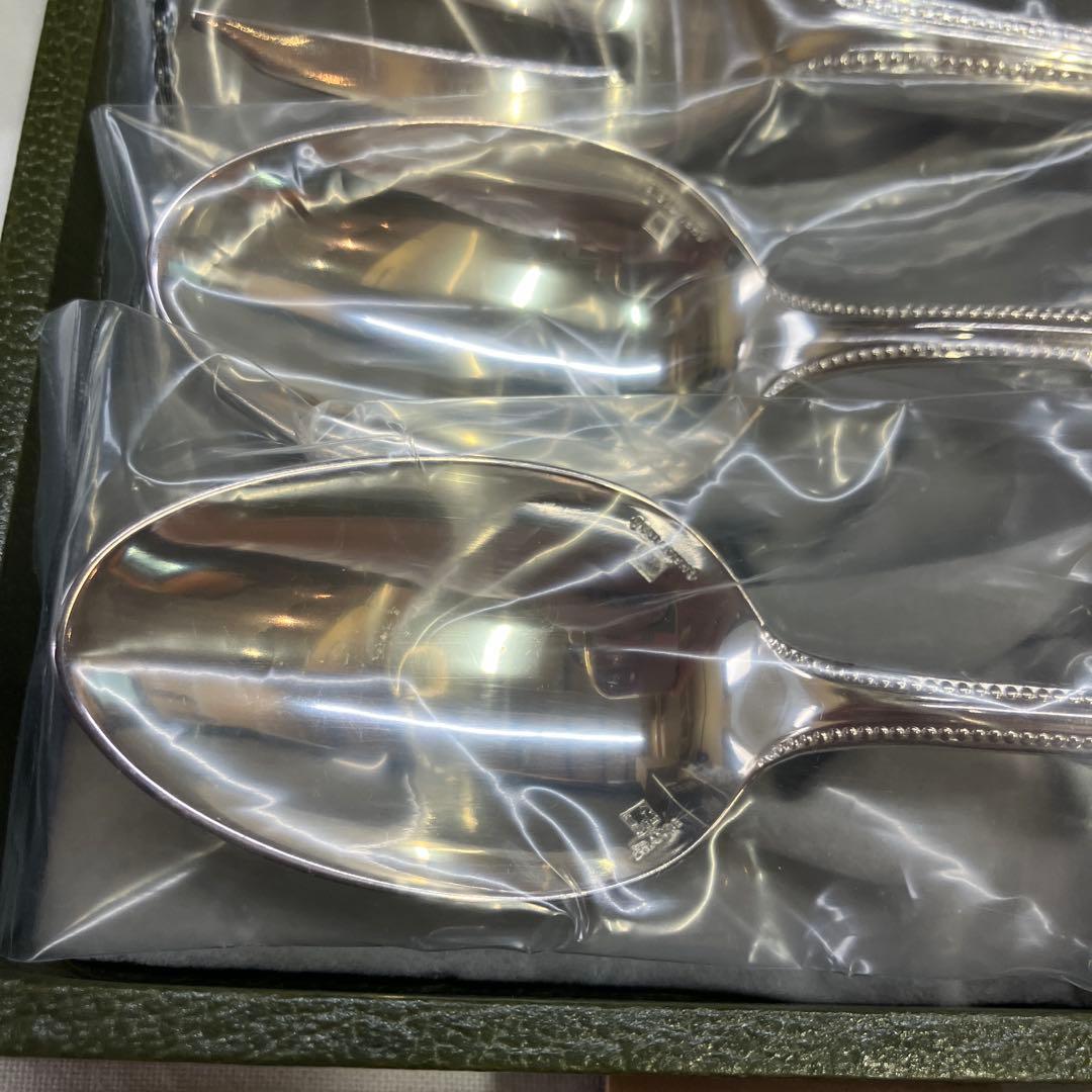 クリストフル パール ケーキフォーク コーヒースプーン 未開封 箱付 イニシャル