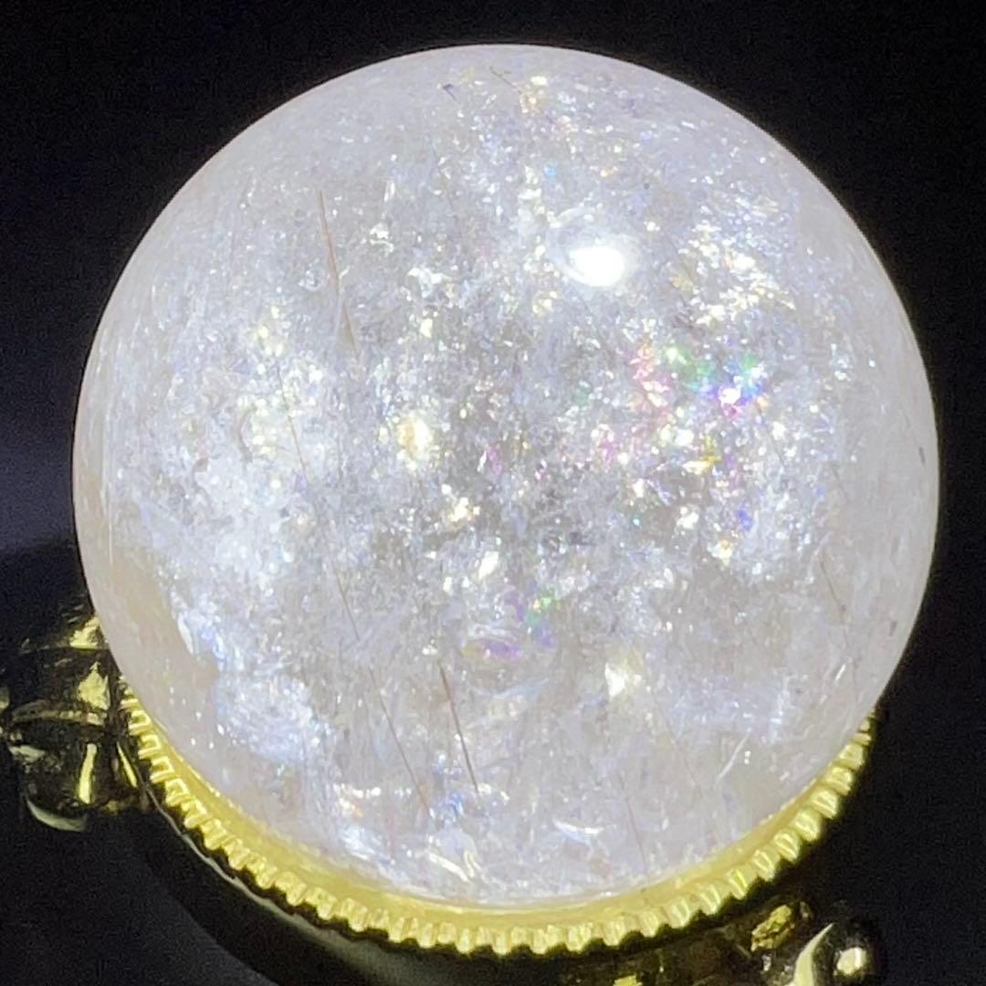 ✨キラッキラ✨ゴールドルチルインクォーツ 丸玉 天然石 パワーストーン 原石