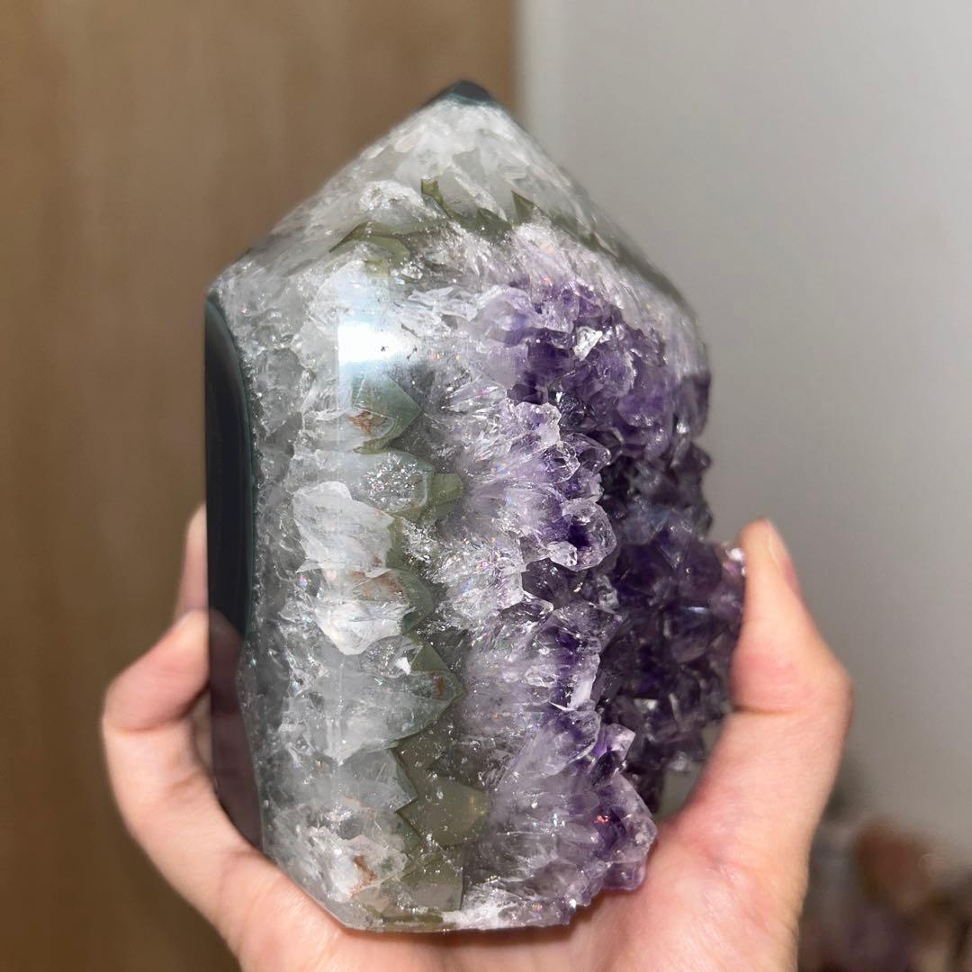 アメジスト タワー bigサイズ 870g 結晶ザクザク 天然石