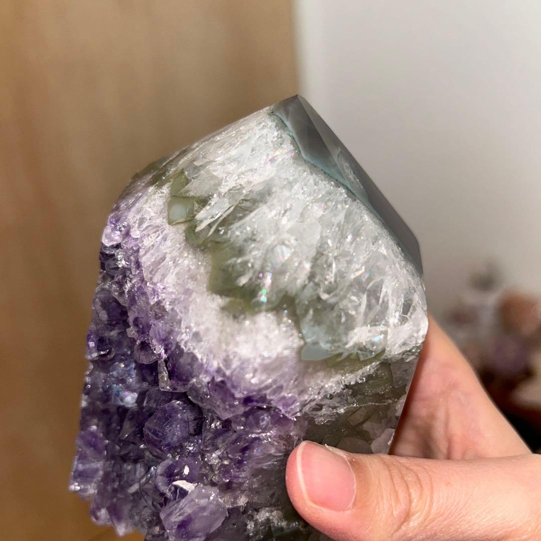 アメジスト タワー bigサイズ 870g 結晶ザクザク 天然石