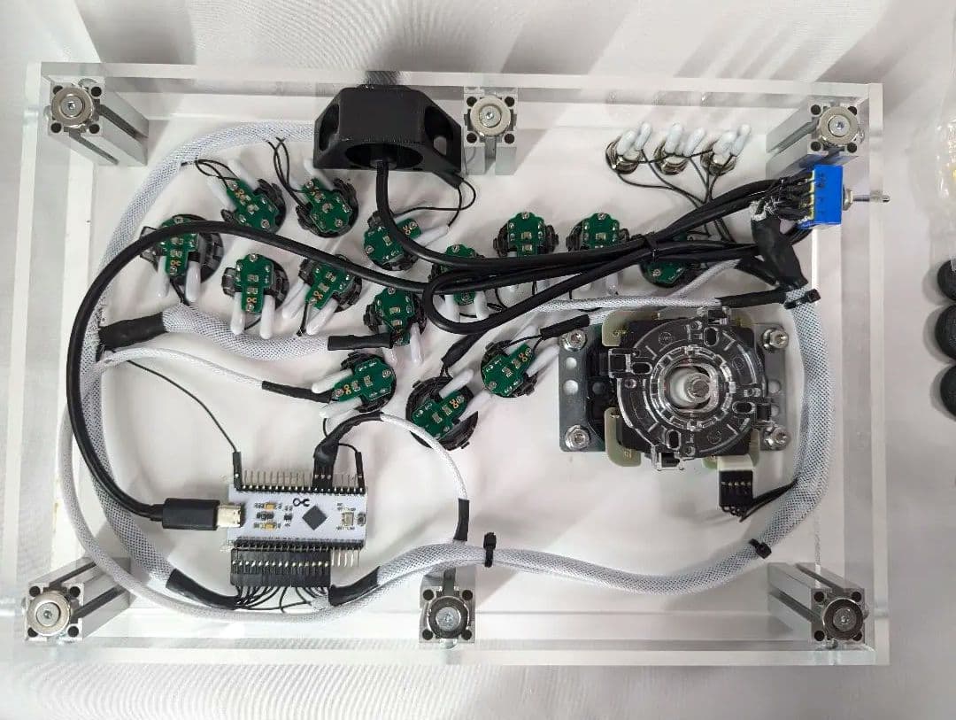 レバー付きレバーレス 自作アケコン ワンタッチ切替機能搭載