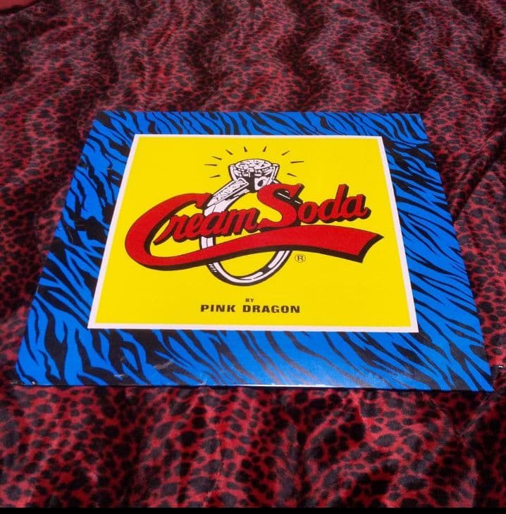 クリームソーダ/プレート/看板/ブラックキャッツ/ロカビリー/ロック/ブリキ