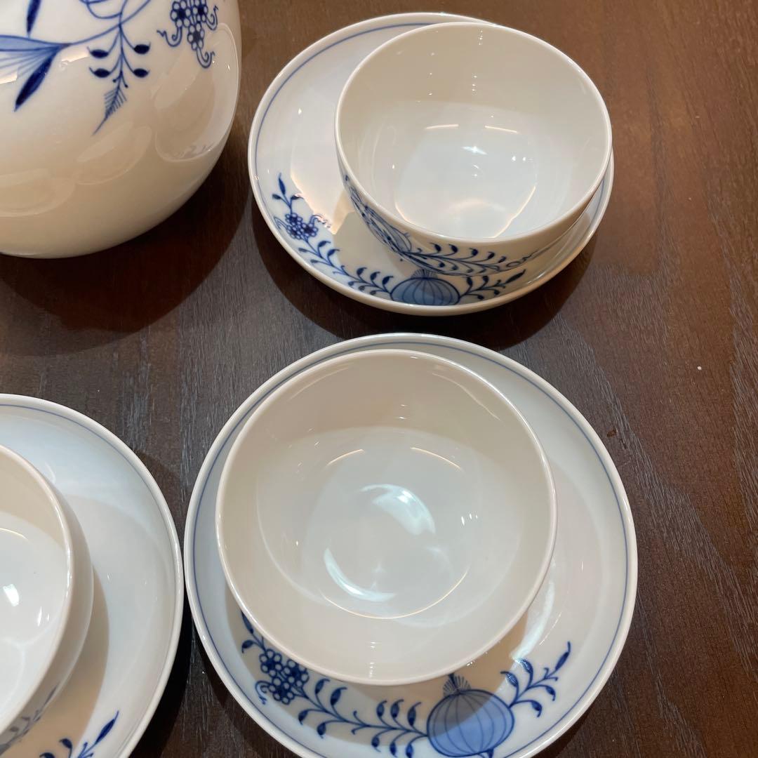 マイセン　ブルーオーキッド茶器急須セット