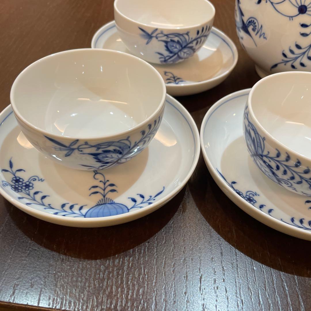 マイセン　ブルーオーキッド茶器急須セット