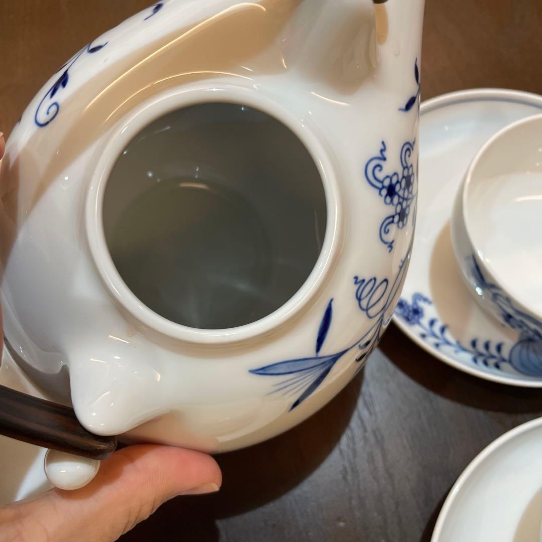 マイセン　ブルーオーキッド茶器急須セット