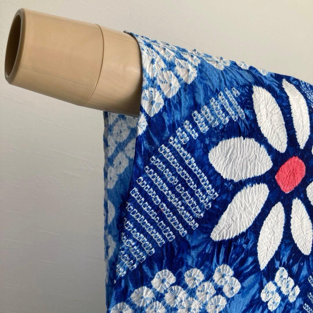 うさぴよ☆ 有松鳴海絞り浴衣　蜘蛛絞り浴衣　未使用　絞り浴衣　N150