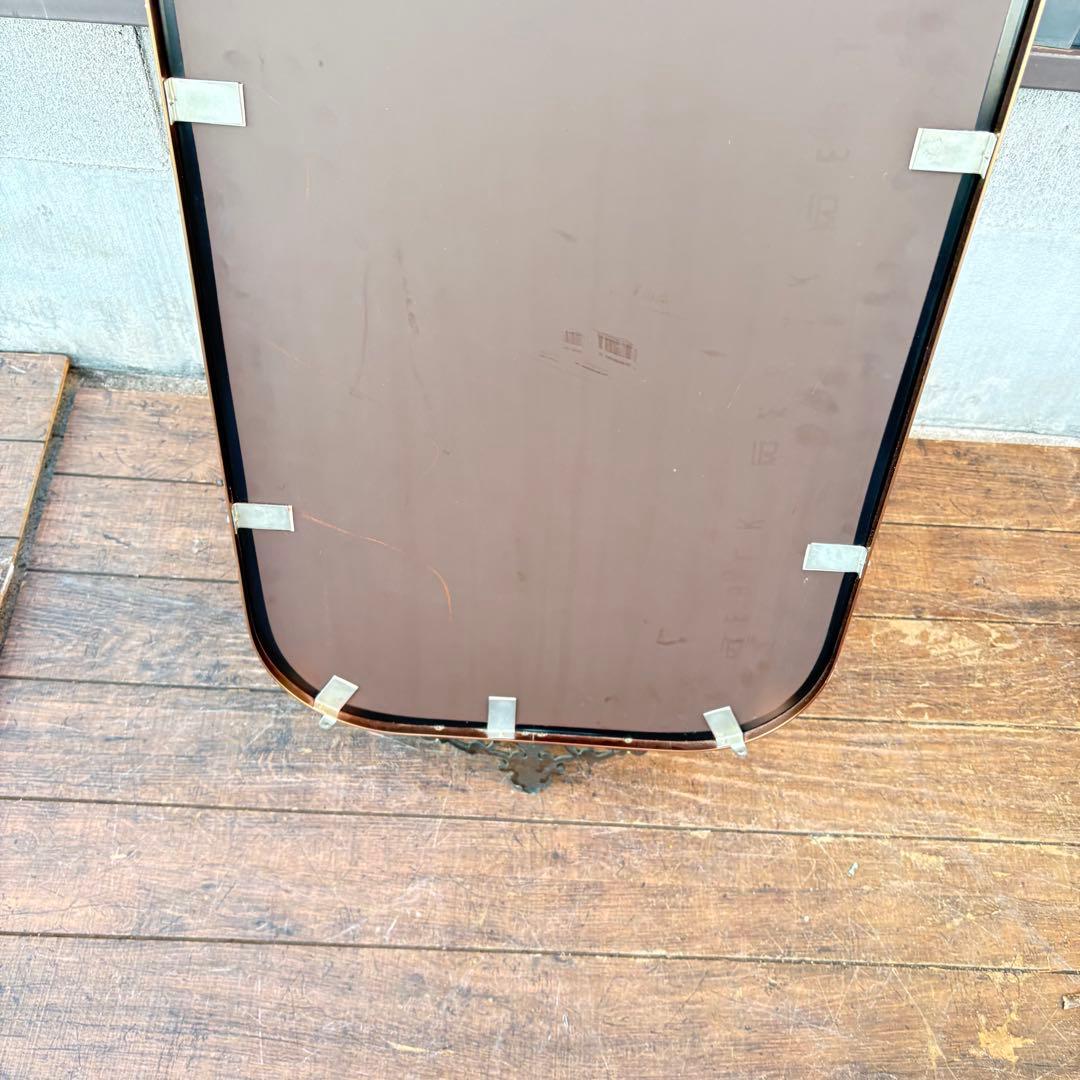 C1 DAISO ブロードミラー 昭和レトロ 装飾アイアンフレーム 壁掛けミラー