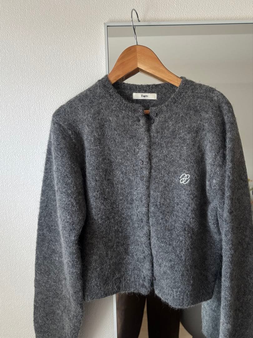 トップス eaphi ALPACA MOHAIR CARDIGAN gray
