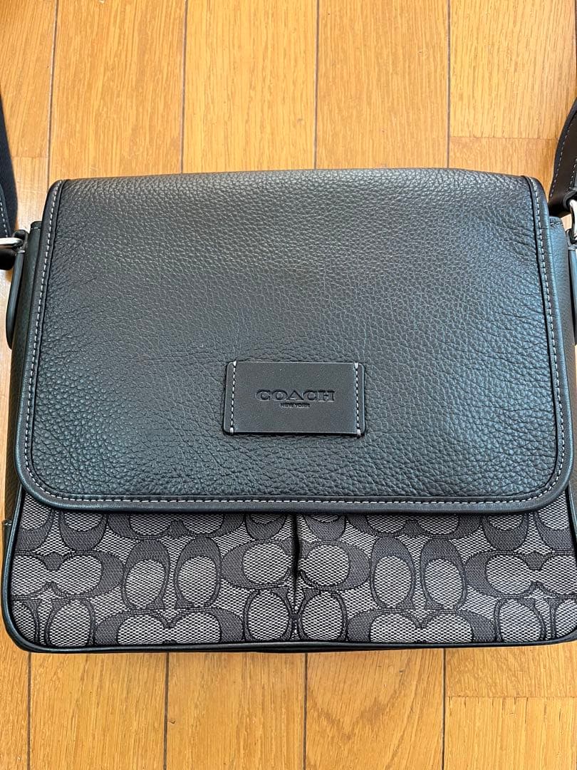 COACH ショルダーバッグ メンズ キャンバス×レザー CE534