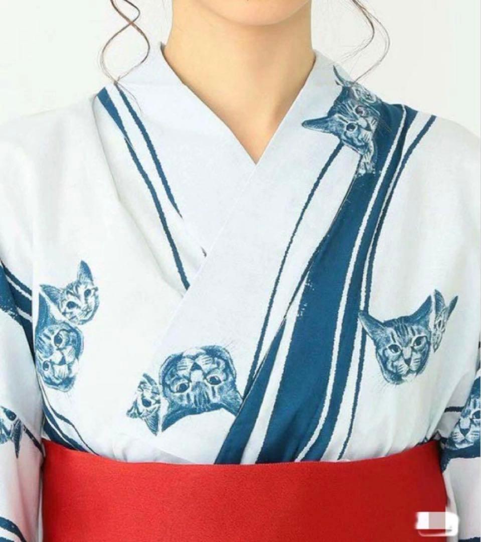 猫柄　浴衣　未使用