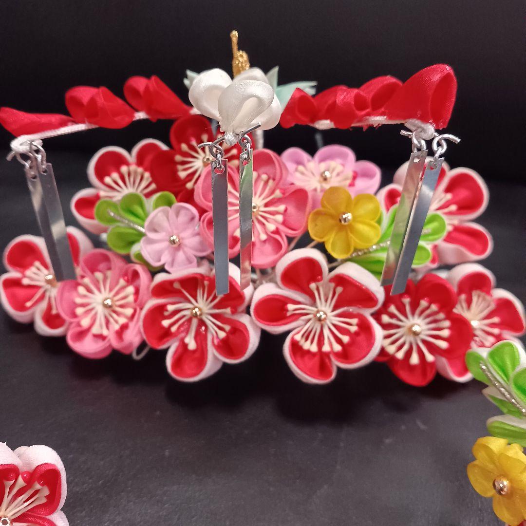 豪華【髙島屋】七五三髪飾り　勝山かんざし　和装髪飾り　日本髪　つまみ細工一度使用