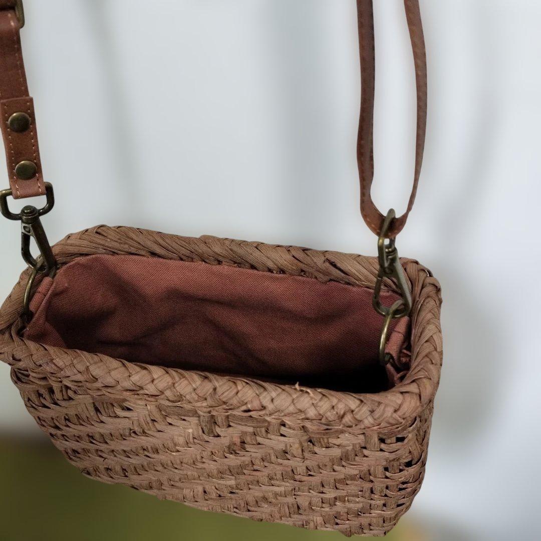 k*i様 山葡萄網代編みショルダーバッグ 約横18高さ14幅8