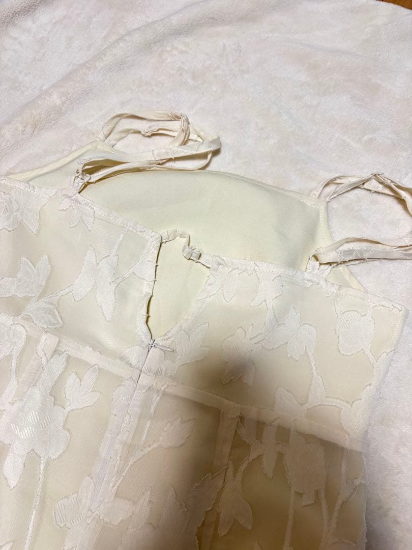 トップス Eaphi leaf jacquard sheer dress ivory