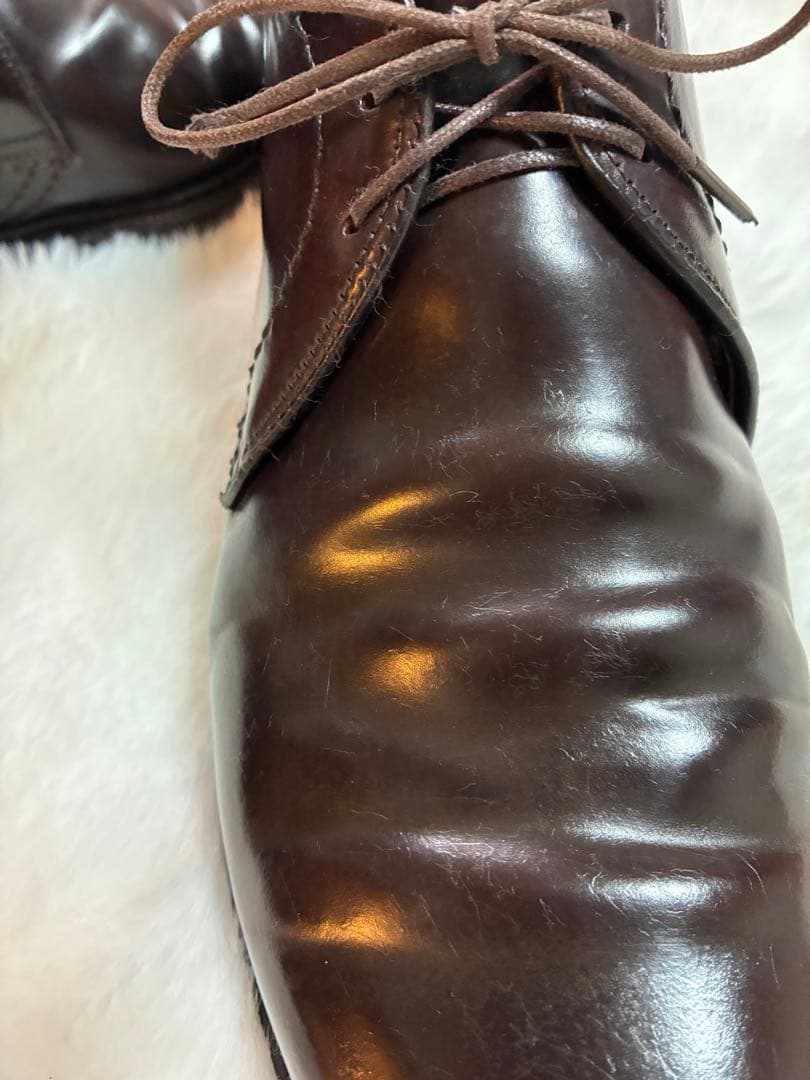 27cm オールデン　チャッカブーツ　バーガンディー　純正シューツリー、袋付き