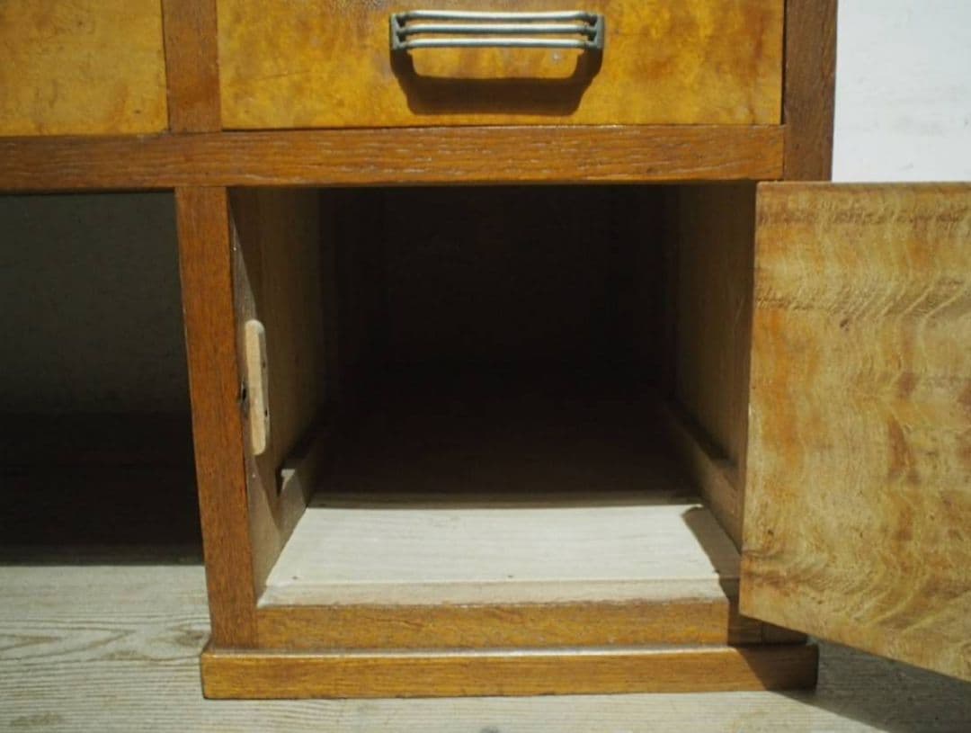 1041 ヴィンテージ　ロータイプの片袖机　文机　書斎　センターテーブル　レトロ