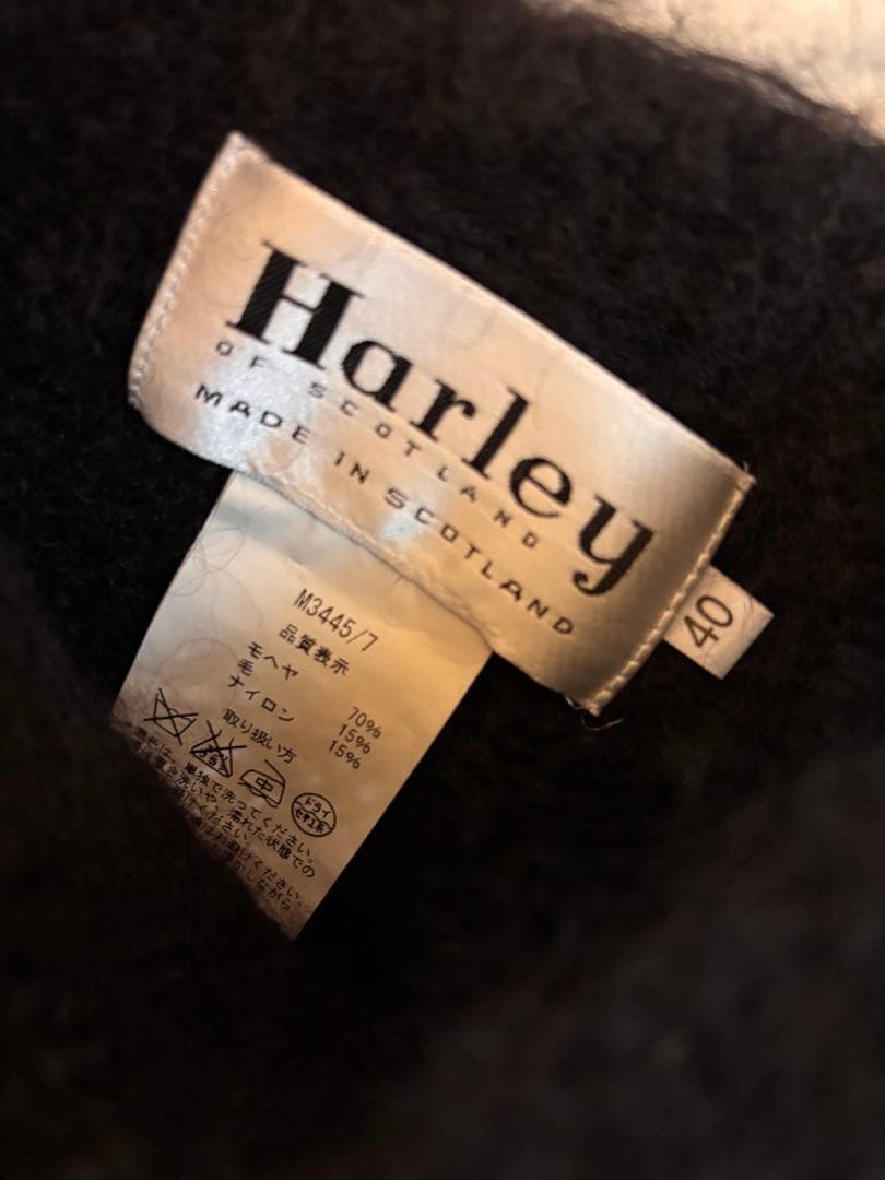美品☆Harley of Scotland モヘア 黒 長袖セーター