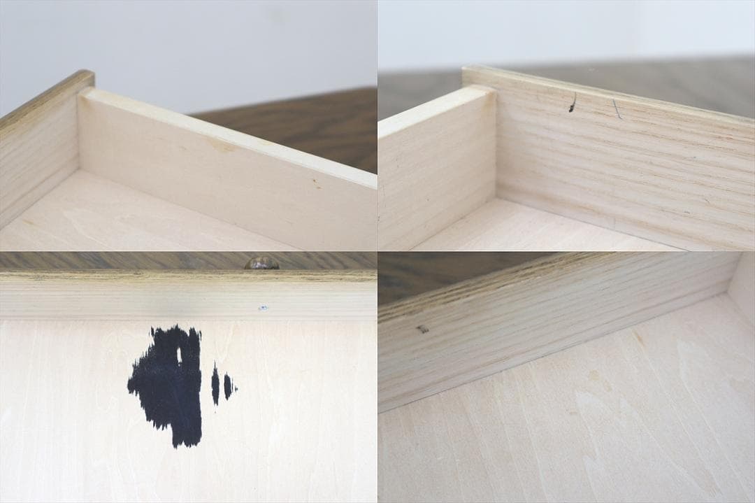 1 パリの雑貨屋 F-21 デスク 平机 机 引出付 天然木 コンソールテーブル