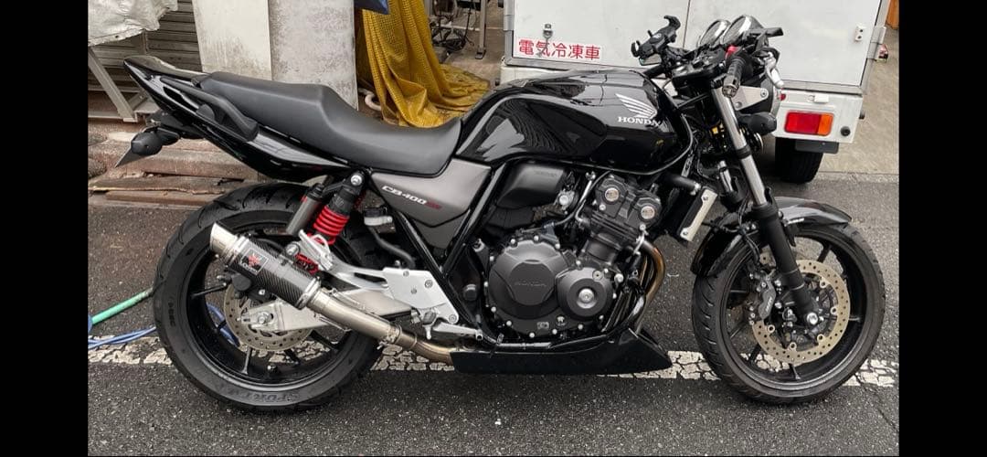 CB400SF CB400SB LCI製ショートカー ボンスリップオンマフラー