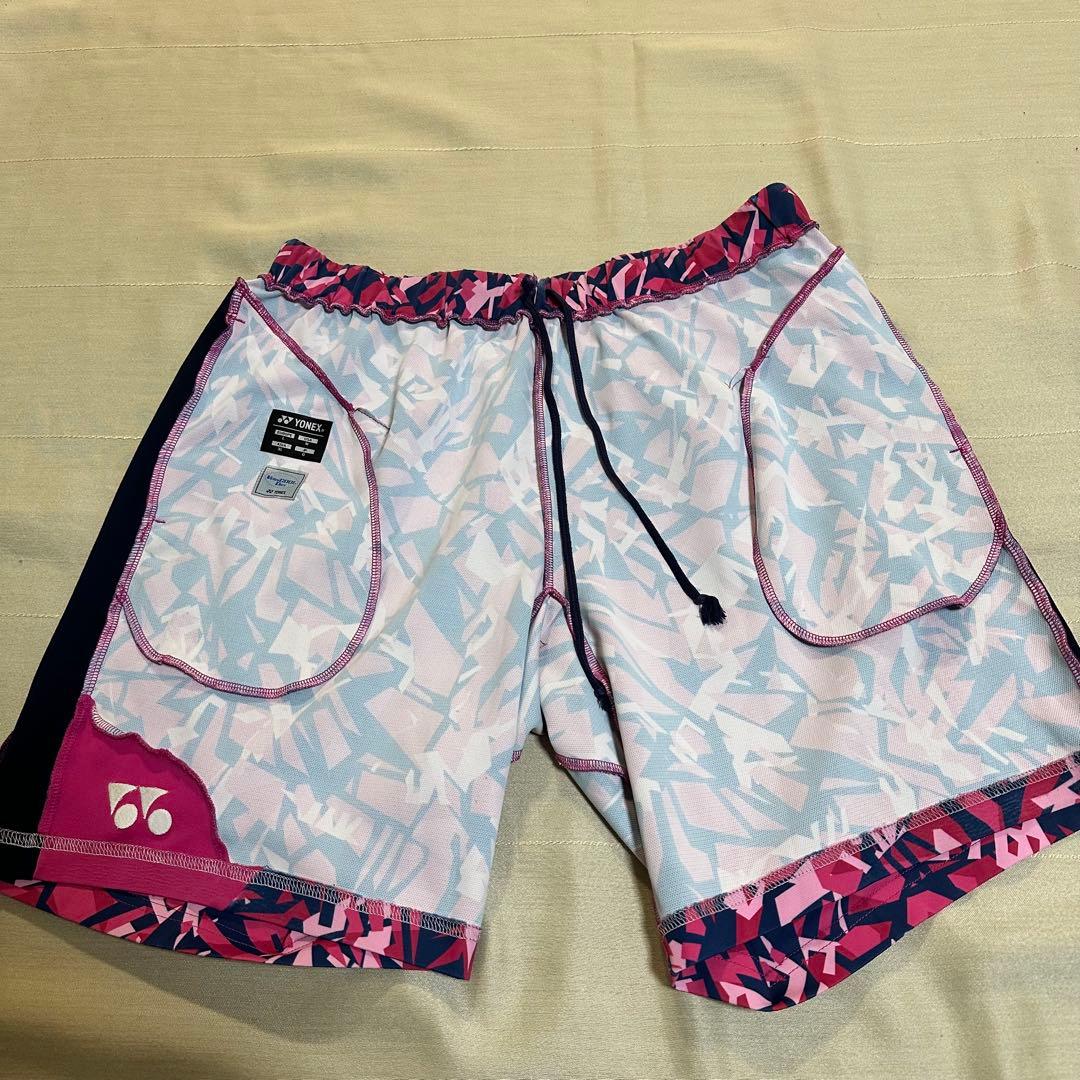 YONEX バドミントンパンツ Lサイズ ピンク/ネイビー