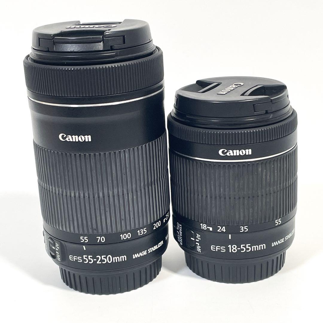 Canon EF-S 18-55 55-250mm STM 純正レンズセット