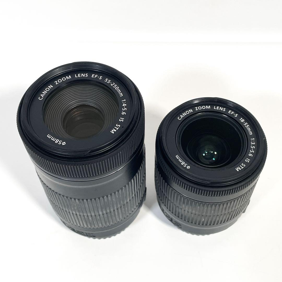 Canon EF-S 18-55 55-250mm STM 純正レンズセット