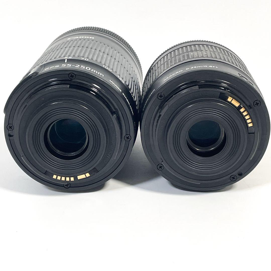 Canon EF-S 18-55 55-250mm STM 純正レンズセット