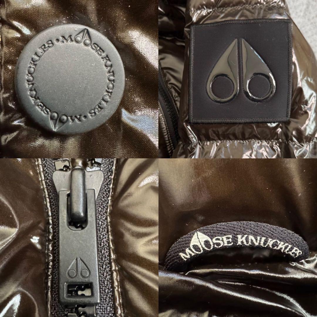 ムースナックルズ カーキ ダウンジャケット ハンガー付