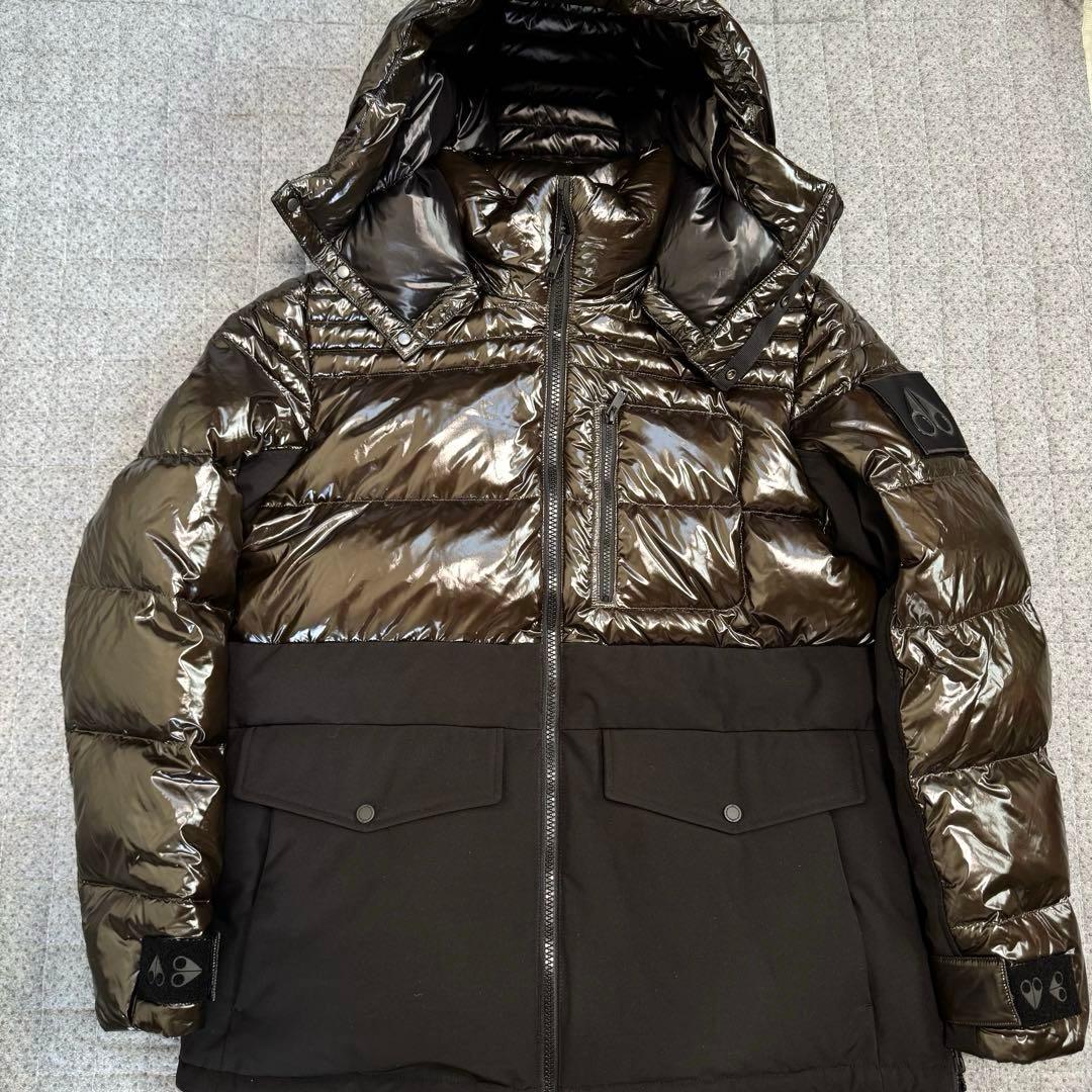 ムースナックルズ カーキ ダウンジャケット ハンガー付