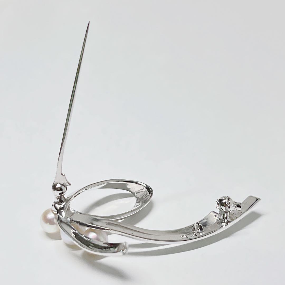 MIKIMOTO ミキモト パール　ブローチ　コサージュ　リボン
