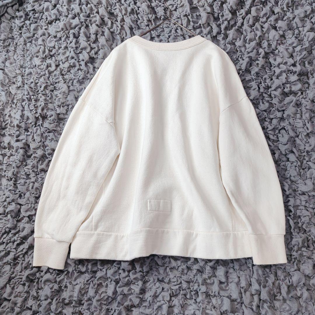 快晴堂 3飛び裏起毛 無地 Girl’sトレーナー 生成り 大きめ