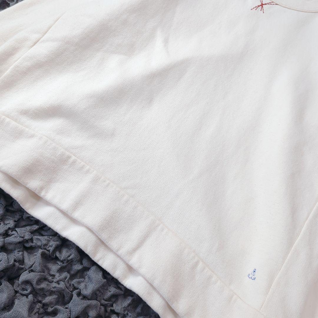 快晴堂 3飛び裏起毛 無地 Girl’sトレーナー 生成り 大きめ