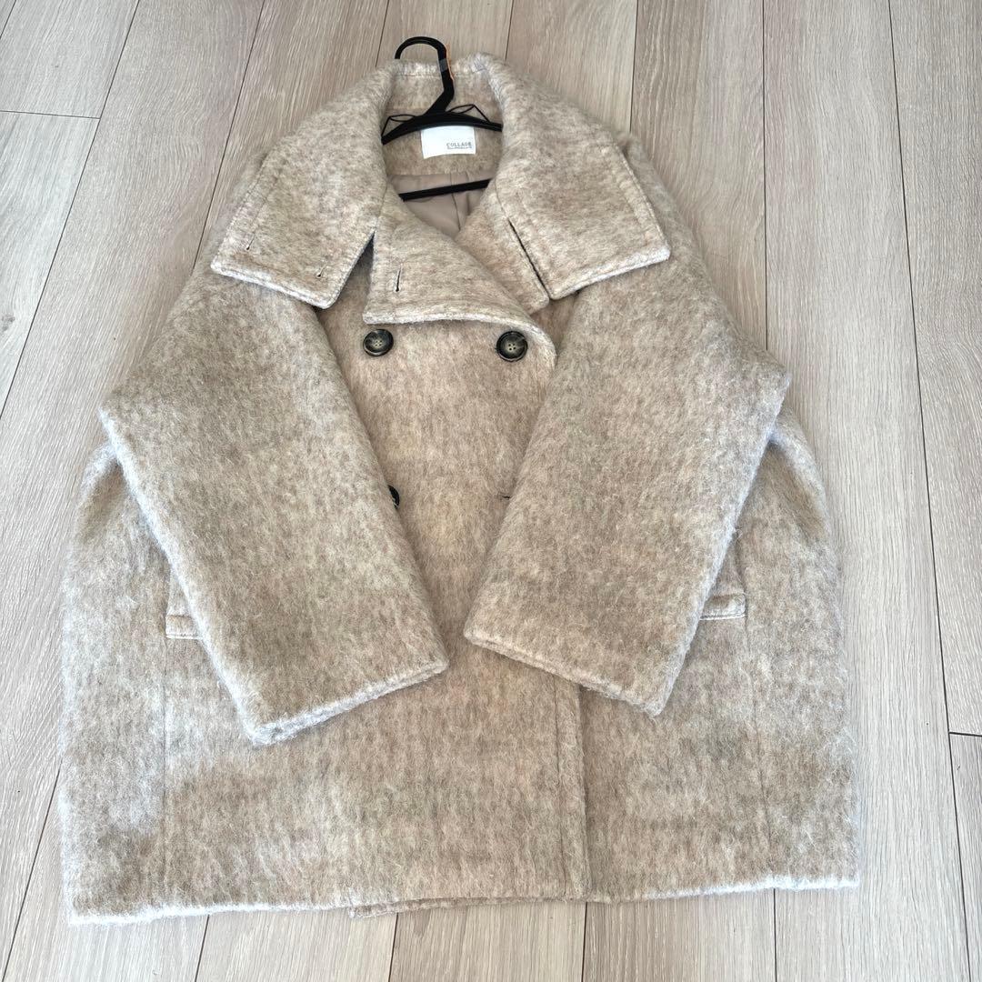 美品　コラージュ ガリャルダガランテ シャギーコート　ベージュ