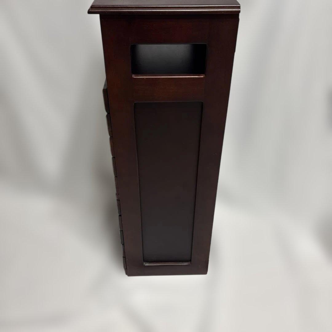 木製 多段チェスト 10段 ダークブラウン 収納家具 小引き出し 整理棚