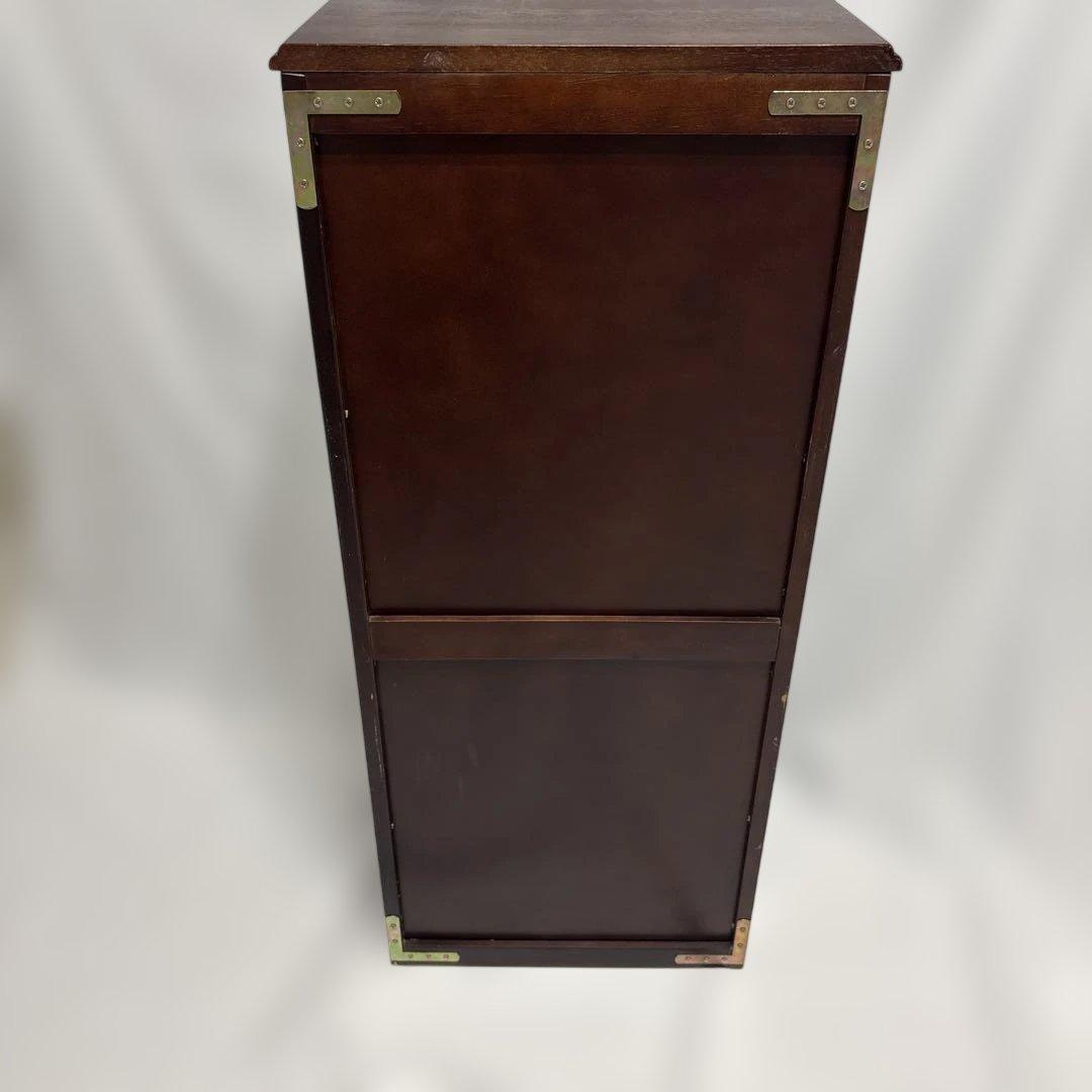 木製 多段チェスト 10段 ダークブラウン 収納家具 小引き出し 整理棚