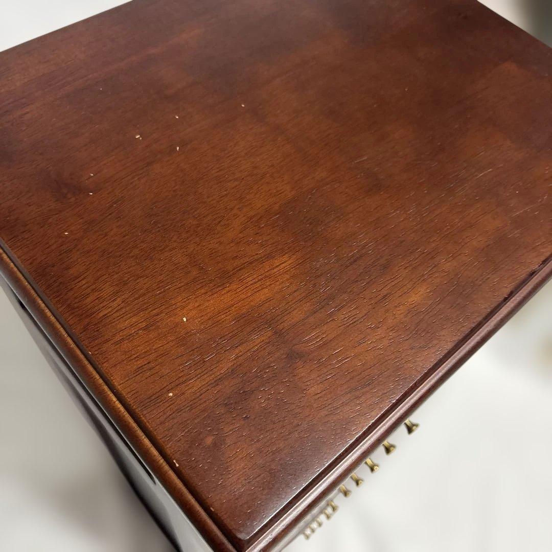 木製 多段チェスト 10段 ダークブラウン 収納家具 小引き出し 整理棚