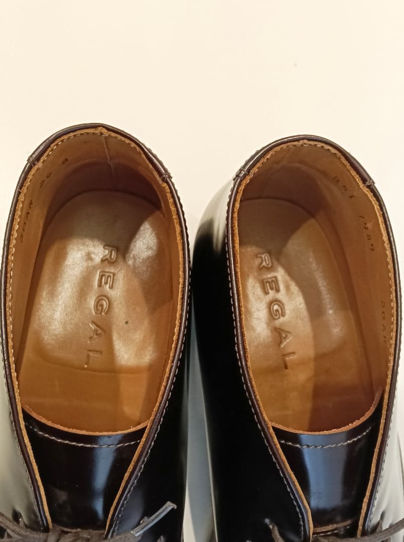 【美品】リーガル　24cm 茶　REGAL 冬靴　冬底　革靴　チャッカブーツ