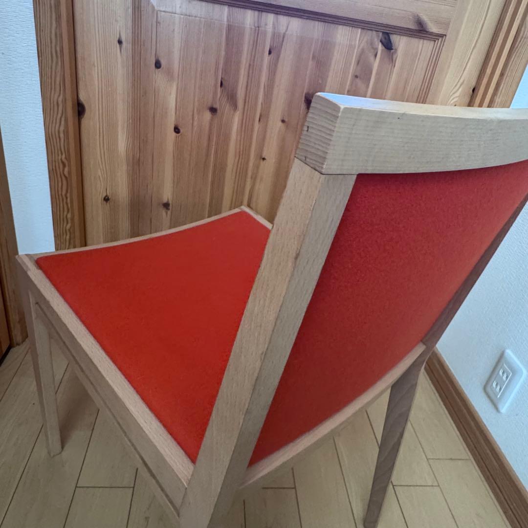 【廃盤】【希少】maruni マルニ木工 Nシリーズ ダイニングチェア　オレンジ