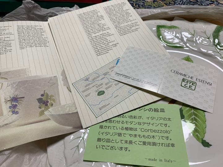 イタリア製セラミカエステンシの絵皿