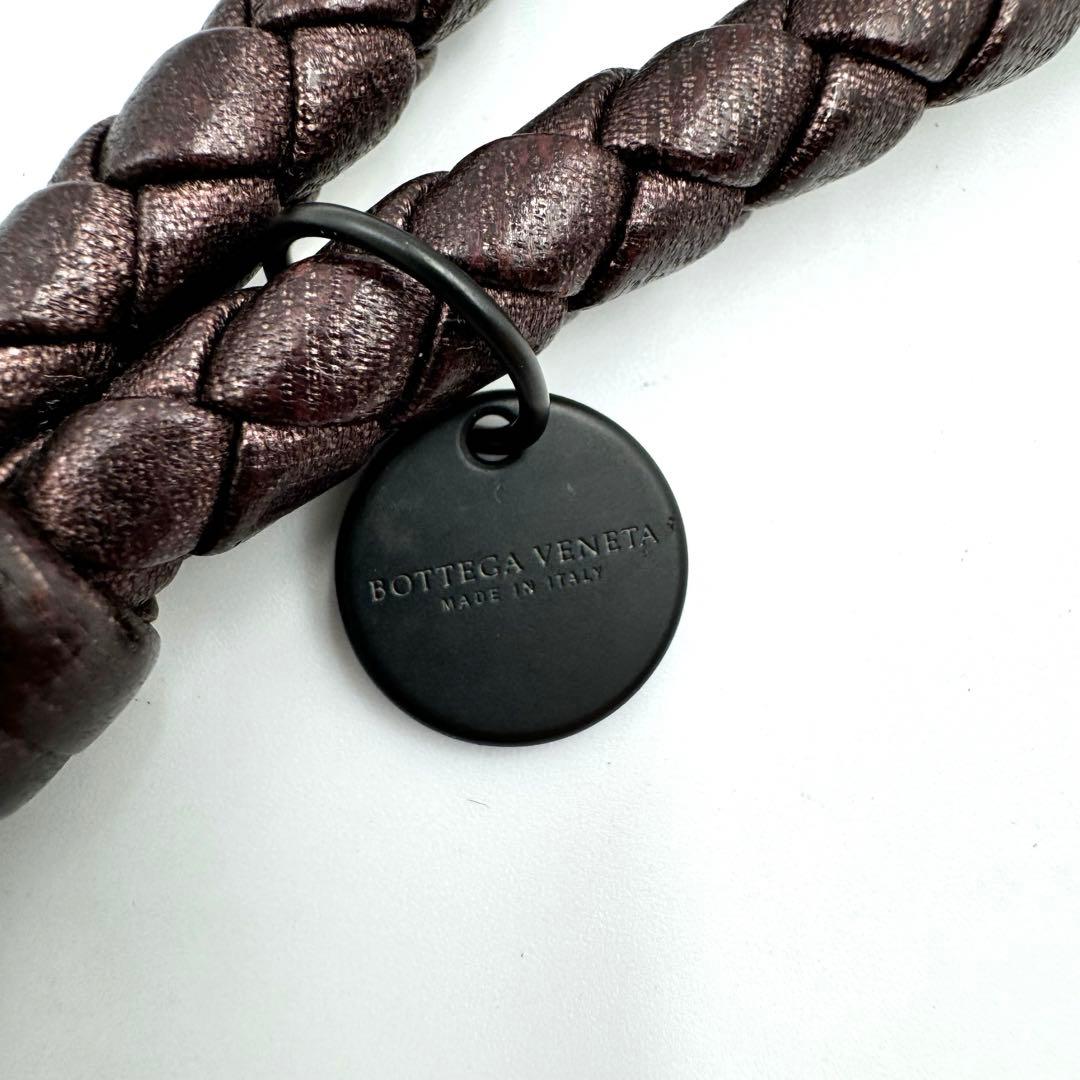 美品✨BOTTEGA VENETA キーリング　ブラウン　レザー