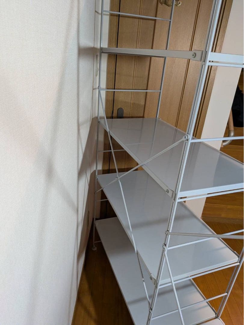 ■送料込■無印良品 スチールユニットシェルフ ワードローブ 棚 衣類収納 グレー