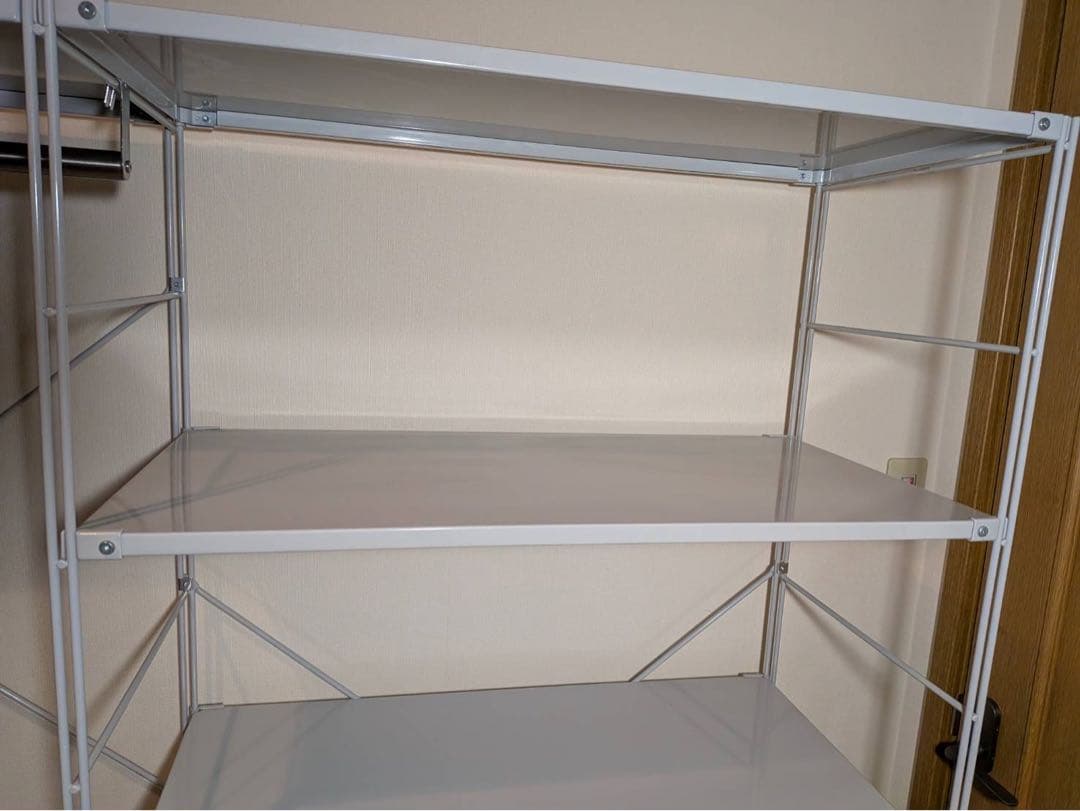 ■送料込■無印良品 スチールユニットシェルフ ワードローブ 棚 衣類収納 グレー