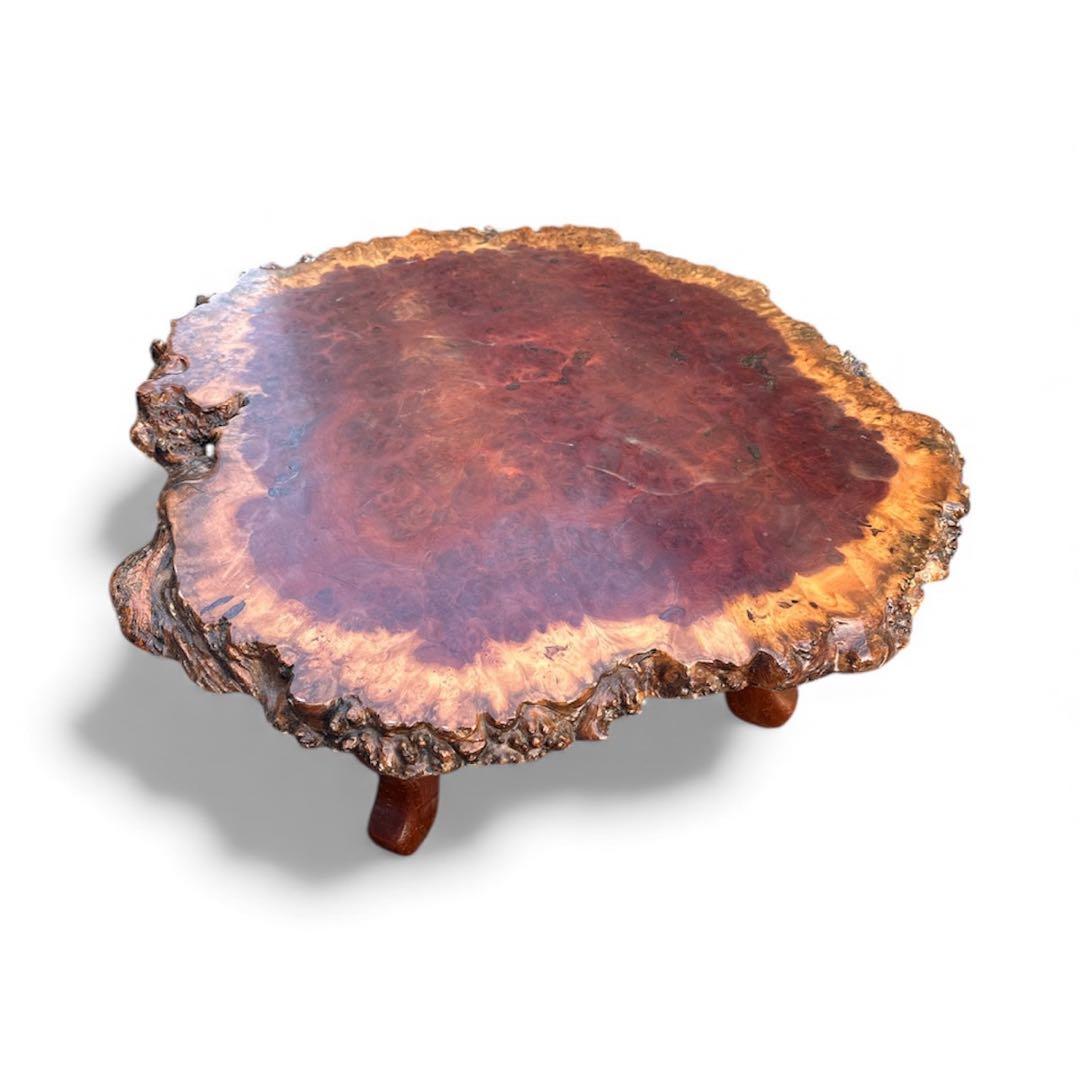 花梨瘤 瘤座卓 一枚板 瘤杢 天然木 カリン 　 -700-