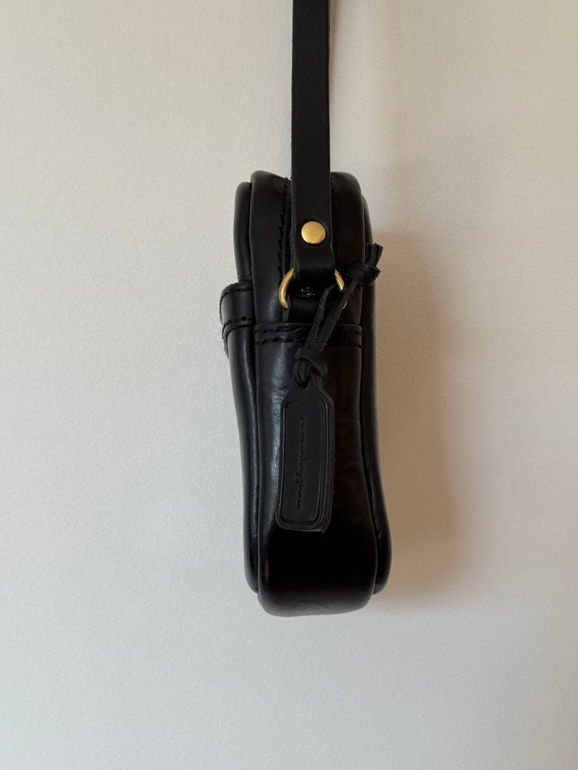 【美品】アナロジコ analogico ポケットミニショルダー バッグ ブラック