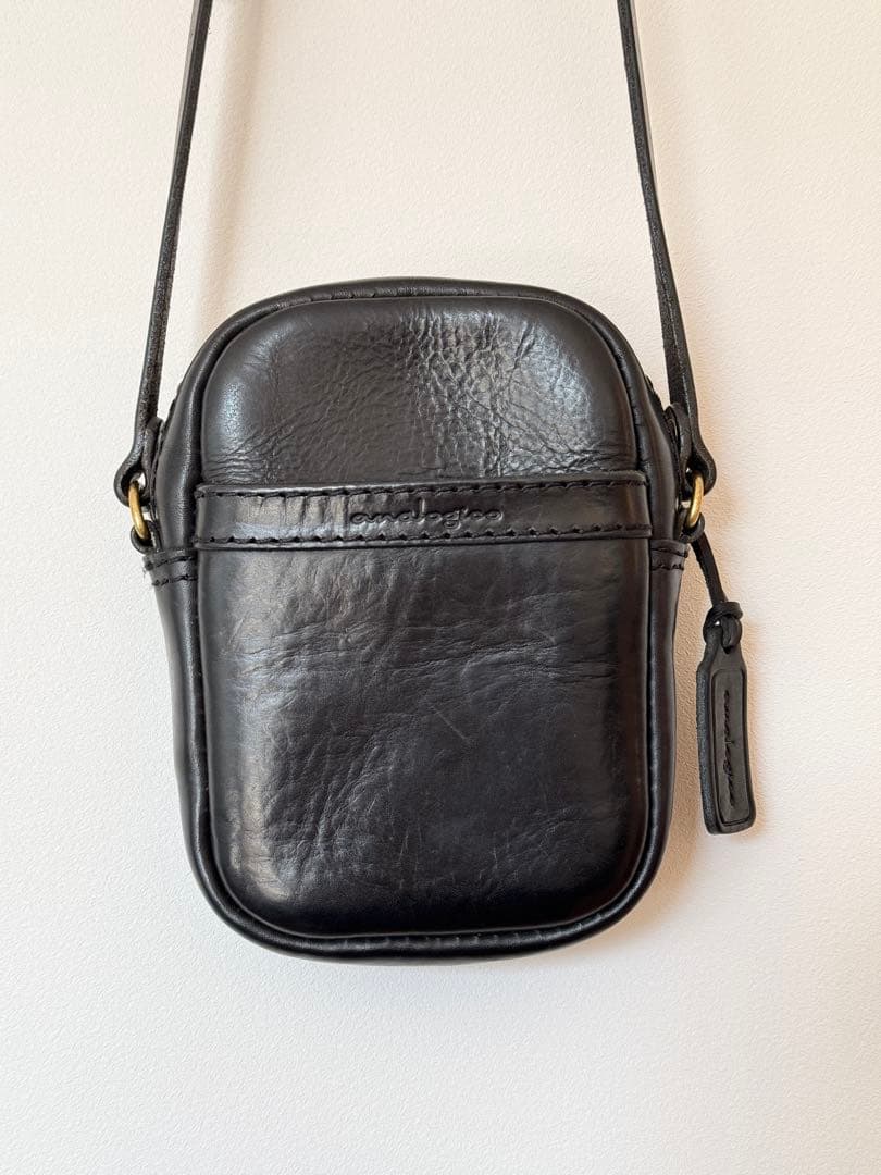 【美品】アナロジコ analogico ポケットミニショルダー バッグ ブラック