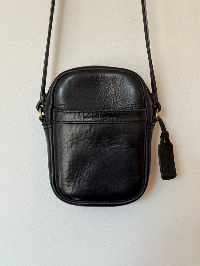 【美品】アナロジコ analogico ポケットミニショルダー バッグ ブラック
