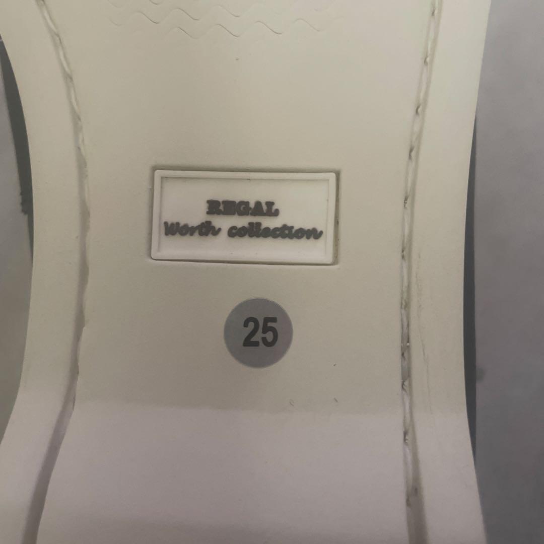 【新品　未使用】　REAGAL 牛革製　デッキシューズ　ネイビー