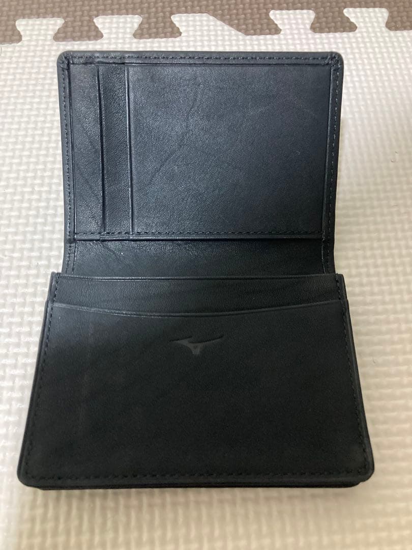 北海道日本ハムファイターズ ミズノグラブ革名刺入れ ブラック